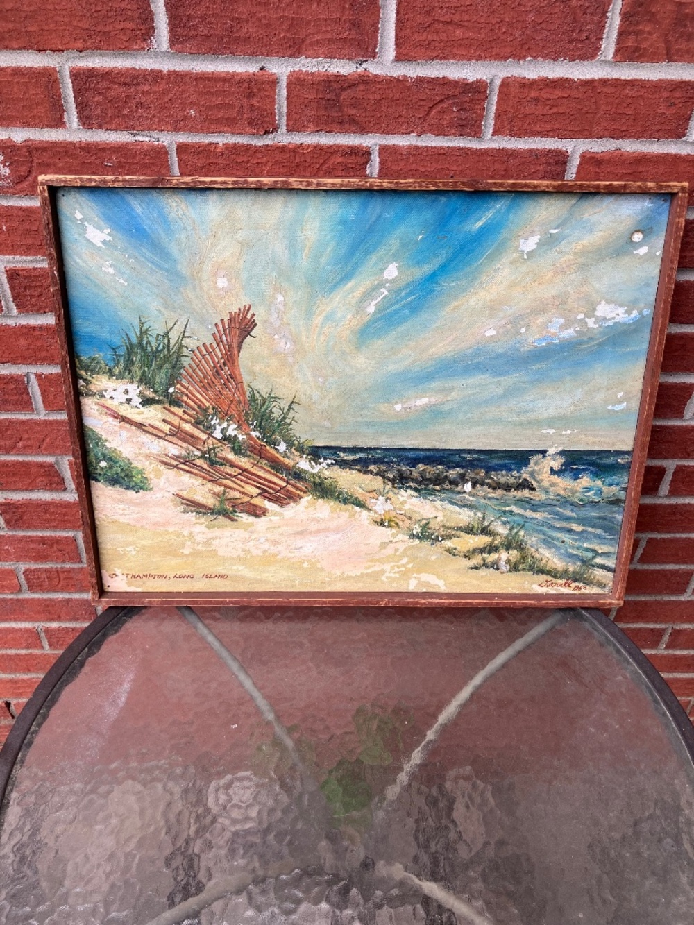 18x24" IMPRESSIONISTIC LONG ISLAND BEACH SEASCAPE MIDCENTURY OIL PAINTING Signed